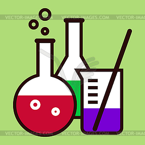 Laboratory glassware - vector image