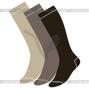 Set of long socks - vector image