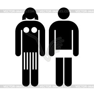 Male and female sign - royalty-free vector image