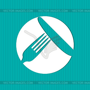 Knife and fork. Restaurant menu design with - vector clipart