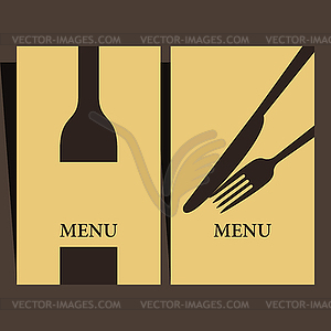 Wine list and menu design - vector image