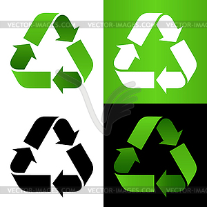 Set of recycle sign - vector image