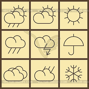 Weather icons - vector image