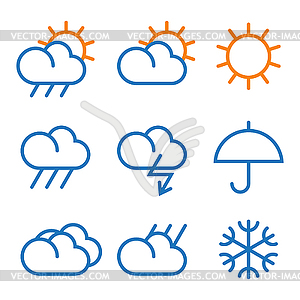 Weather symbols - vector clipart