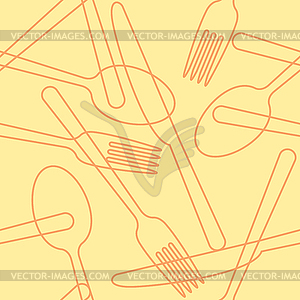 Cutlery pattern - vector clip art