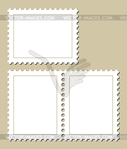 Пустые почтовые марки - векторизованный клипарт