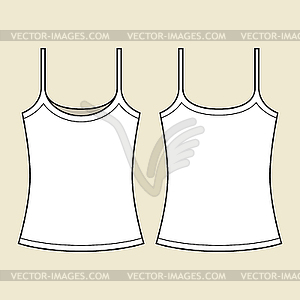 Woman singlet template - vector clipart