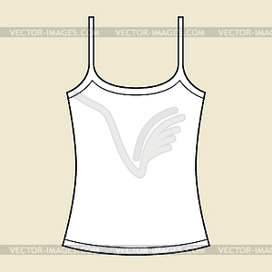 Woman singlet template - vector image