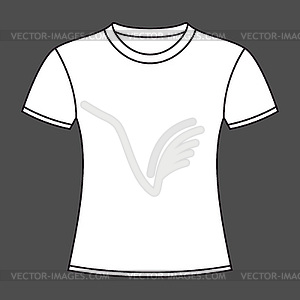 Белый шаблон футболки - векторный клипарт / векторное изображение