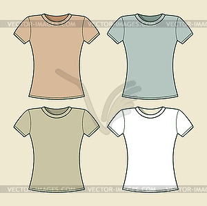 Blank t-shirts template - vector clipart