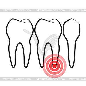 Зубная боль - векторный клипарт