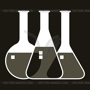 Laboratory glassware - vector EPS clipart