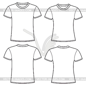 Blank t-shirts template - vector clip art