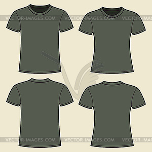 Blank t-shirts template - vector image