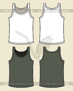 Blank singlet template - vector image