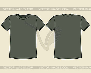 Blank t-shirt template - stock vector clipart