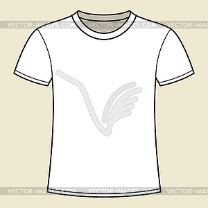 Blank white t-shirt template - royalty-free vector image