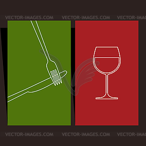 Wine list and menu design - vector image