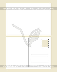 Blank postcard - vector image