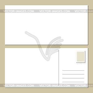 Blank postcard - vector image