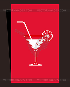 Cocktail menu. Card design - color vector clipart