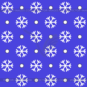 Seamless snowflakes pattern - vector clipart