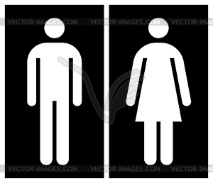 Toilet, wc, restroom sign - vector clip art