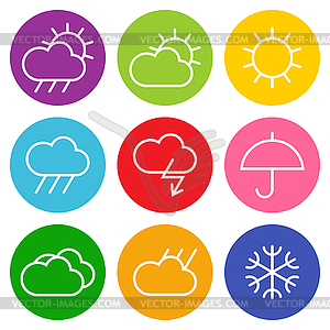 Colorful weather sign - royalty-free vector clipart