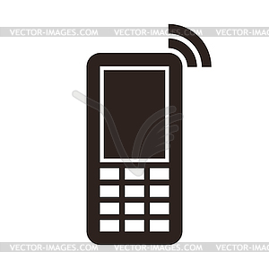 Мобильный телефон значок - векторный клипарт / векторное изображение