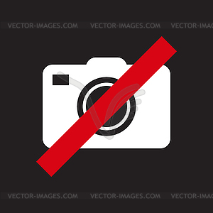 No camera sign - vector image