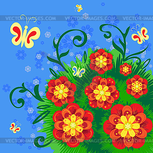 Abstract flower background - vector image