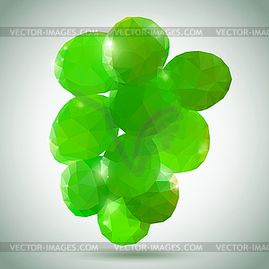 Bunch of Green Grapes - vector image