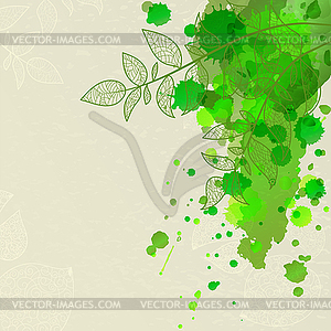 Abstract background with branches and blots - vector clipart
