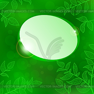 Abstract speech bubble nature background - vector image