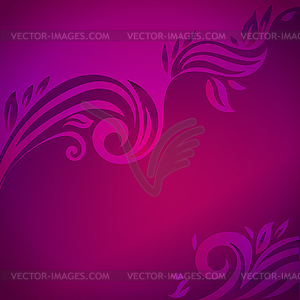 Abstract floral background with leaves - vector clipart