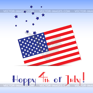 Greeting card to American Independence Day - vector clip art