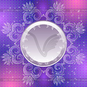 Violet vintage abstract background - vector clipart