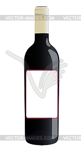 Bottle of wine - royalty-free vector clipart