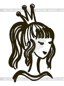 Princess, beauty queen - vector clipart