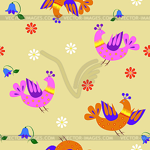 Seamless floral background - vector image