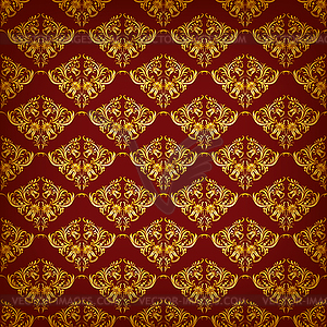 Damask seamless floral pattern - vector image