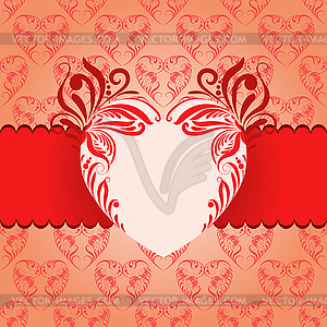 Template frame design for greeting card - vector image