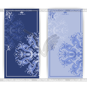 Damask vintage invitation with elegant pattern - vector clipart