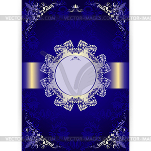 Royal invitation card in an old-style - vector EPS clipart