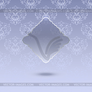 Glass frame on vintage background - vector clip art