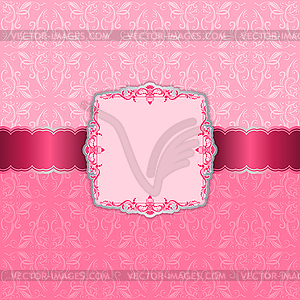 Invitation card with decorative pattern - vector image