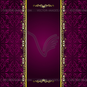 Background with lace ornament - vector image