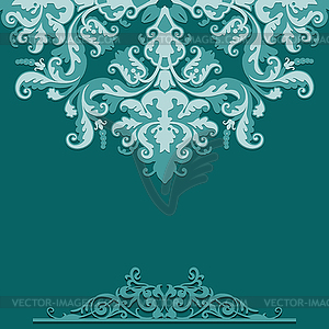 Paper background with damask ornament - vector clipart