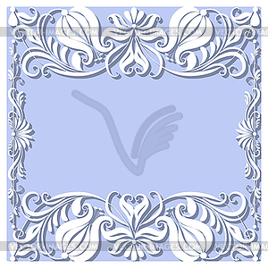 Paper frame with shadow - vector clipart