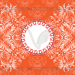 Invitation card on seamless background - vector image